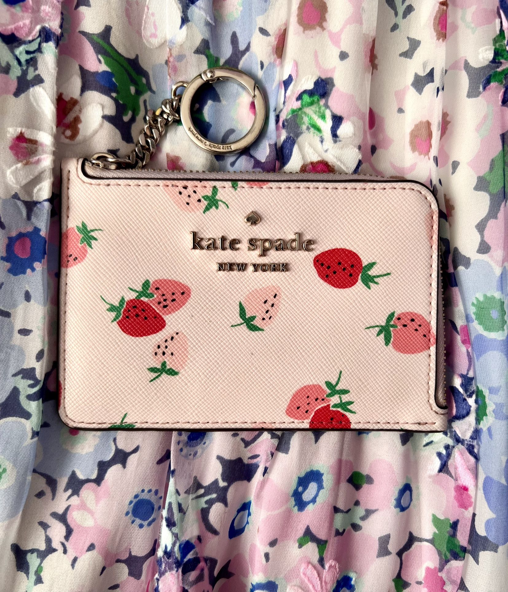 Kate Spade Staci Wild Strawberries L-Zip Wallet