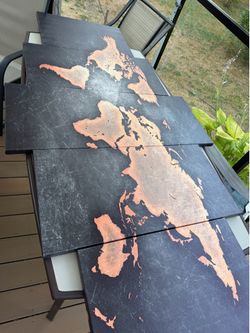 World map painting