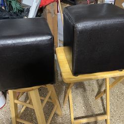 2  Ottomans ,Foot Stools/ Kids Stools 12x12x12” Square From Toss 