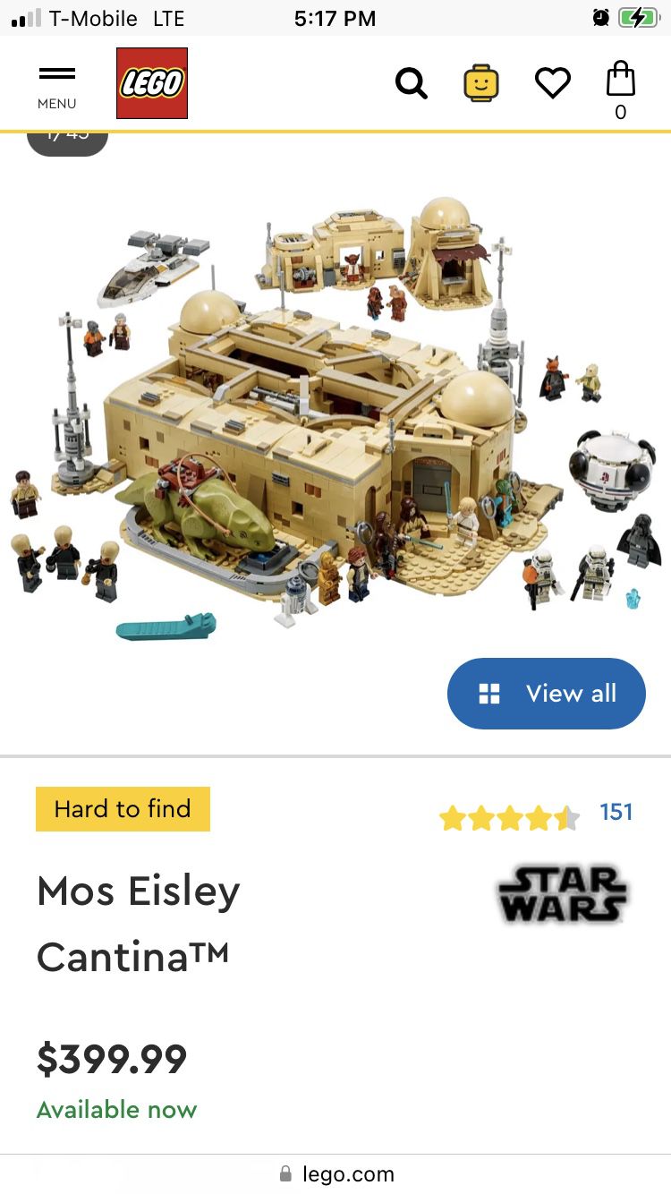 Lego Mos Eisley Cantina (Star Wars) Brand New 