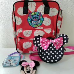 Disney Kids Bags Coin Purse Backpack Bundle