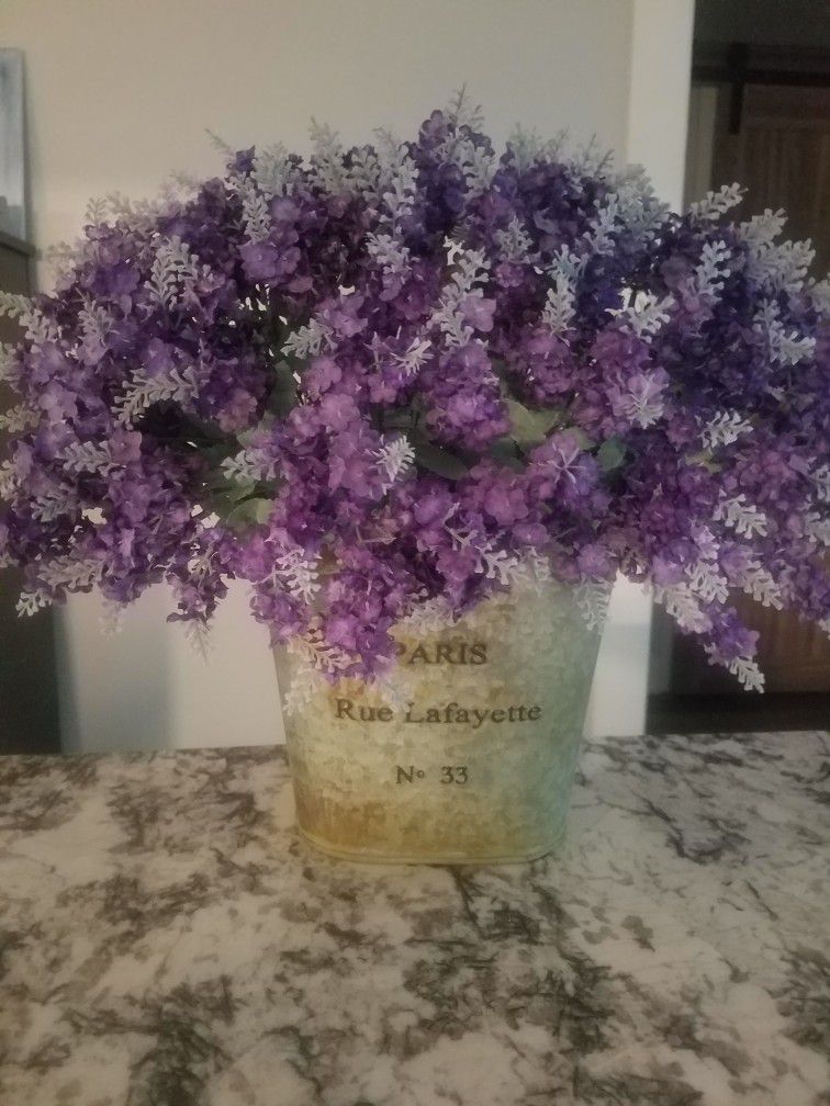 Vase with Lavender Flowers 