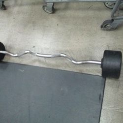 Used Star Trac 100LB Fixed Curl Bar