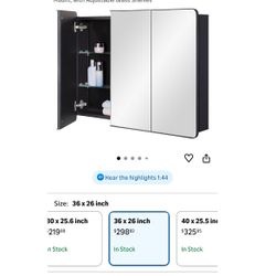 NEW MIRROR CABINET. (IS $300 IM TAKIN $140)