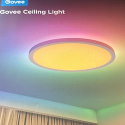 Govee Smart Ceiling Light 4300LM, RGBIC LED Ceiling Light Fixture Works with Matter, Flush Mount Light Fixture, DIY Colors, 2700K-6500K Dimmable for B