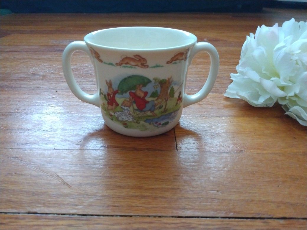 Vintage 1936 Royal Doulton Bunnykins English Fine Bone China Child Kids Mug
