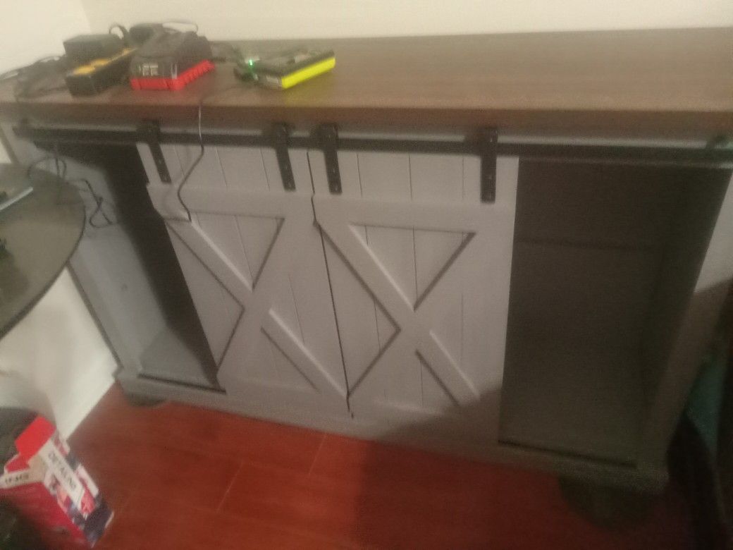 Barn Door Entertainment Center 