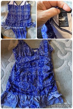 Blue Print One-Piece Swimsuit Size Small