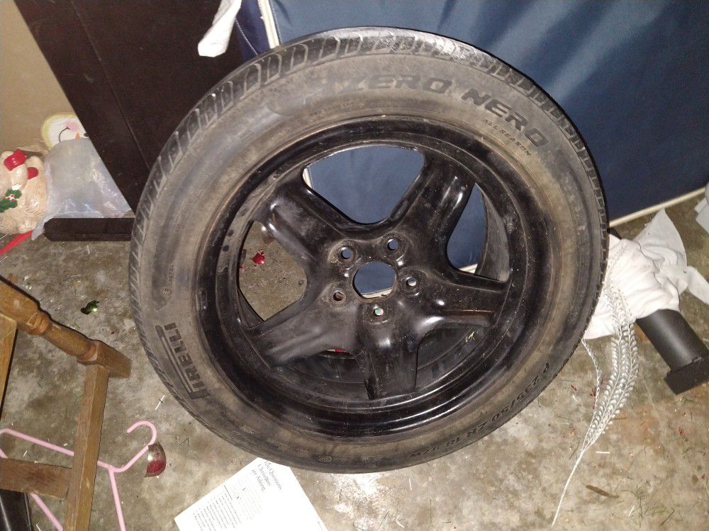 4 Black Rims With Tires