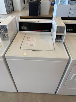 Speed Queen Commercial 3.2 Cu. Ft. White Agitator Coin Drop Top Load Electric Washer