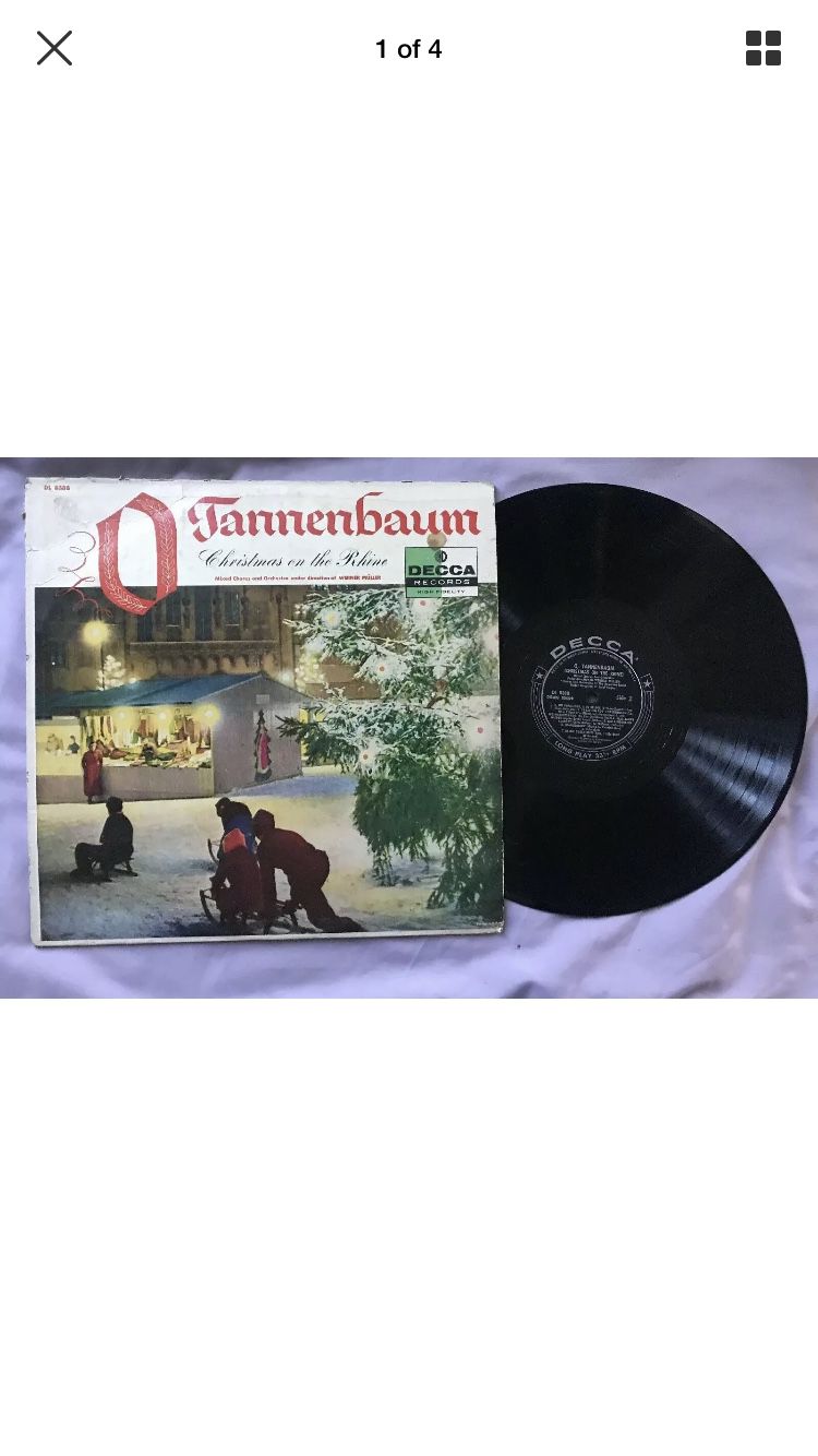Werner Müller ‎”O Tannenbaum: Christmas On The Rhine” Decca Records Holiday LP
