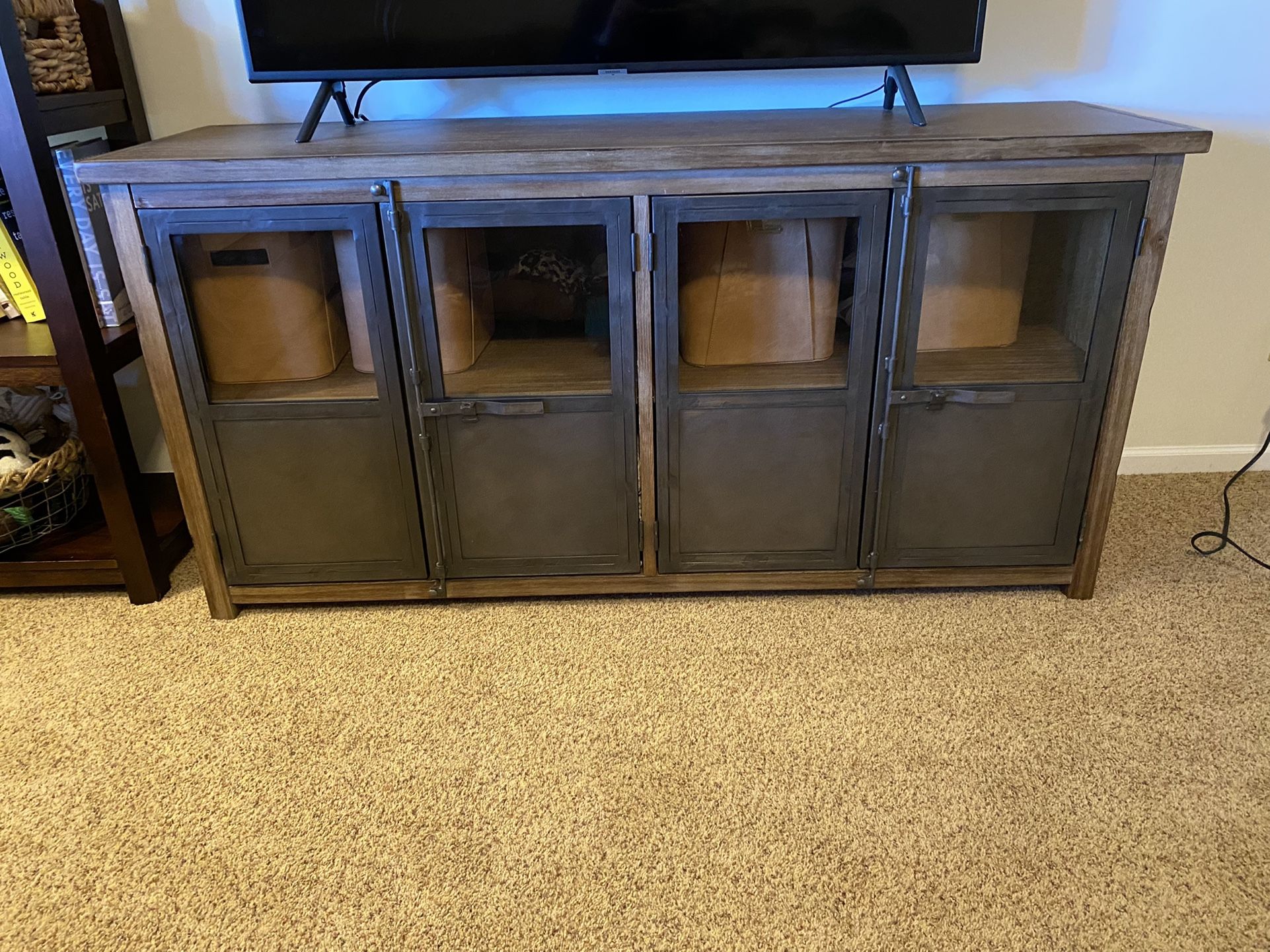 Aged Latte Wood And Metal Langley Storage for Sale in Seattle