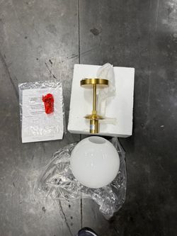 Globe Flush Mount Ceiling Light Brass Finish