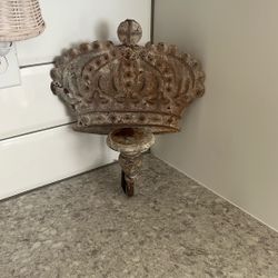 Metal Crown Candle Holder $5