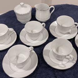 Rose China Spanish Lace Tea Set