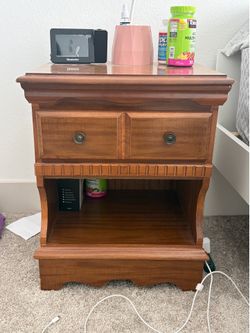 Wood nightstand
