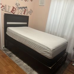 Twin bed, very clean and well taken care of.