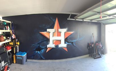 Custom Painted Artwork, Astros