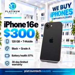 iPhone 16e ONLY FOR T-MOBILE 128gbs