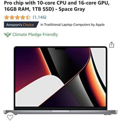 2021 Apple MacBook Pro 14in 1TB