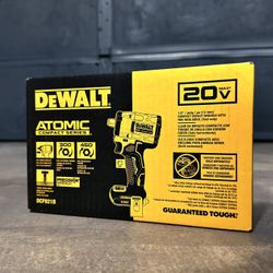 New DeWalt ATOMIC 1/2” Compact Impact Wrench with Hog Ring Anvil (Tool Only)