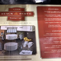 7 Piece Stack & Serve Buffet Set  New