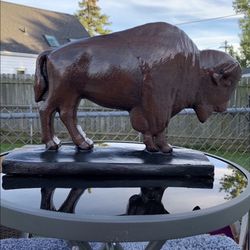 The Classic Brown Buffalo Statue