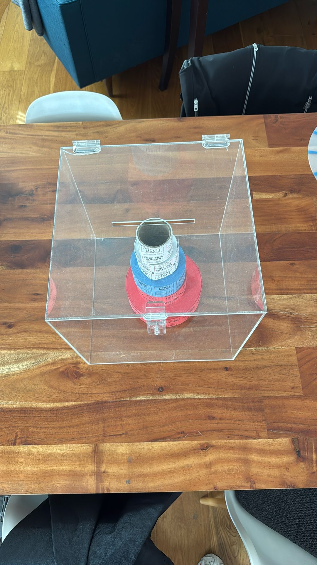 Raffle Box With Raffle Tickets