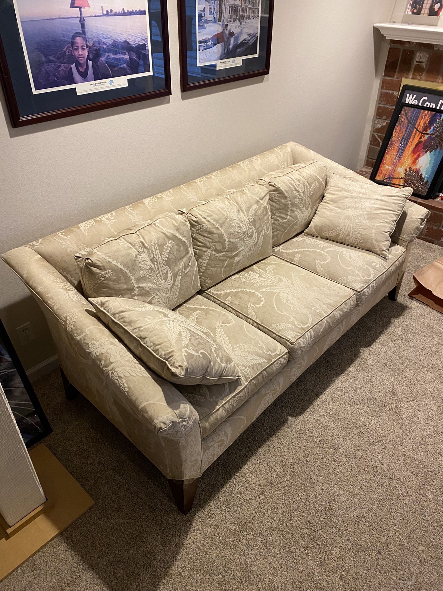 Henredon Cream Colored Sofa