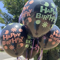 Neon Black Light Balloons 