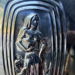 Woman With Jug And Flowers Wall Hanging