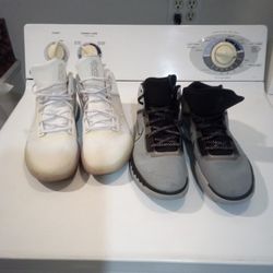 Men's Nikes Shoes White Ones Are Size 11 And Grey Ones Are Size 10 1/2