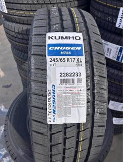 245/65R17 Kumho ht55 new tires in stock ready for install