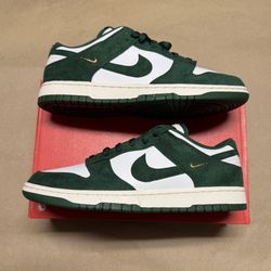 Nike Dunk Low Gorge Green Mini Swoosh women’s size 12 shoes Rare NEW!