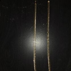 Gold 28g 10k 26inch Solid Cuban 