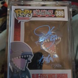 Blue Eyes White Dragon Pop Signed