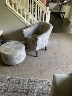 Accent chair and ottoman