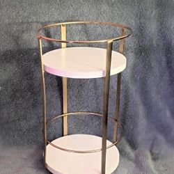 Two-Tier White & Gold Organizer