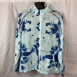 Adidas Marathon Packable Running Jacket Translucent Blue Mens XL HF8770 Full Zip