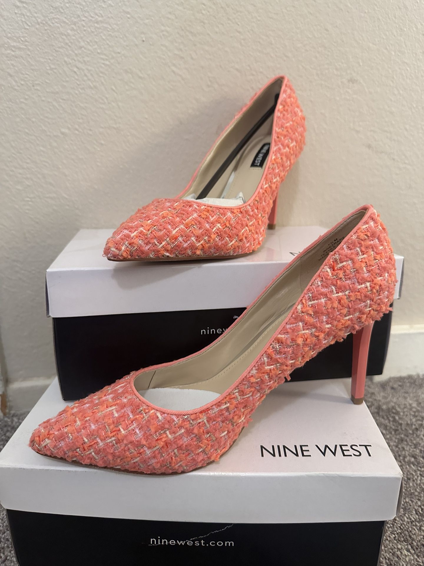 Nine West Pump Heel / Size Tacones Mujer Color Coral for in Ontario, CA - OfferUp
