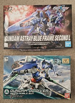 Lot Of 2 HG Bandai Gundam 1/144 Scale Model Kits Astray Blue 00 Diver