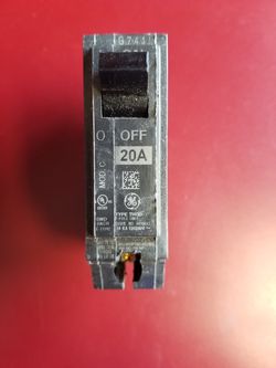 GE 1 POLE 20 AMP BOLT ON BREAKER THQB1120
