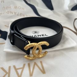 Double C Metal Buckle Womens Belt