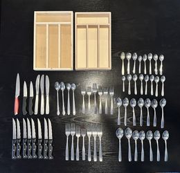 Set of 63 flatware items $45.00 for all or $0.75 each