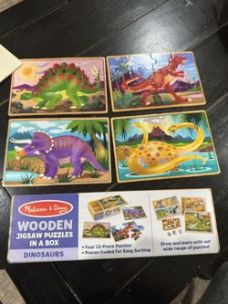 Melissa And Doug Wooden Jigsaw Puzzles In A Box 