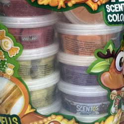 Scentos Scented Brightly Colored 12 0.8oz Cloud Sand Tubs - Great Party Favor