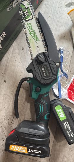 Mini Chainsaw 6 Inch Cordless, Portable Electric Chain Saw Small Handheld Battery Powered Super Saws, Stocking Stuffers for Adults