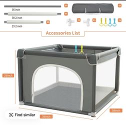 Black small playpen