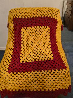 Granny Square Crochet Handmade Blanket