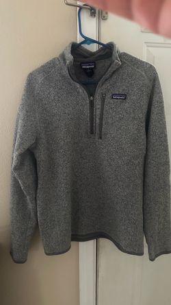 Patagonia Better Sweater 1/4 Zip Fleece — Men's Medium — Light Grey